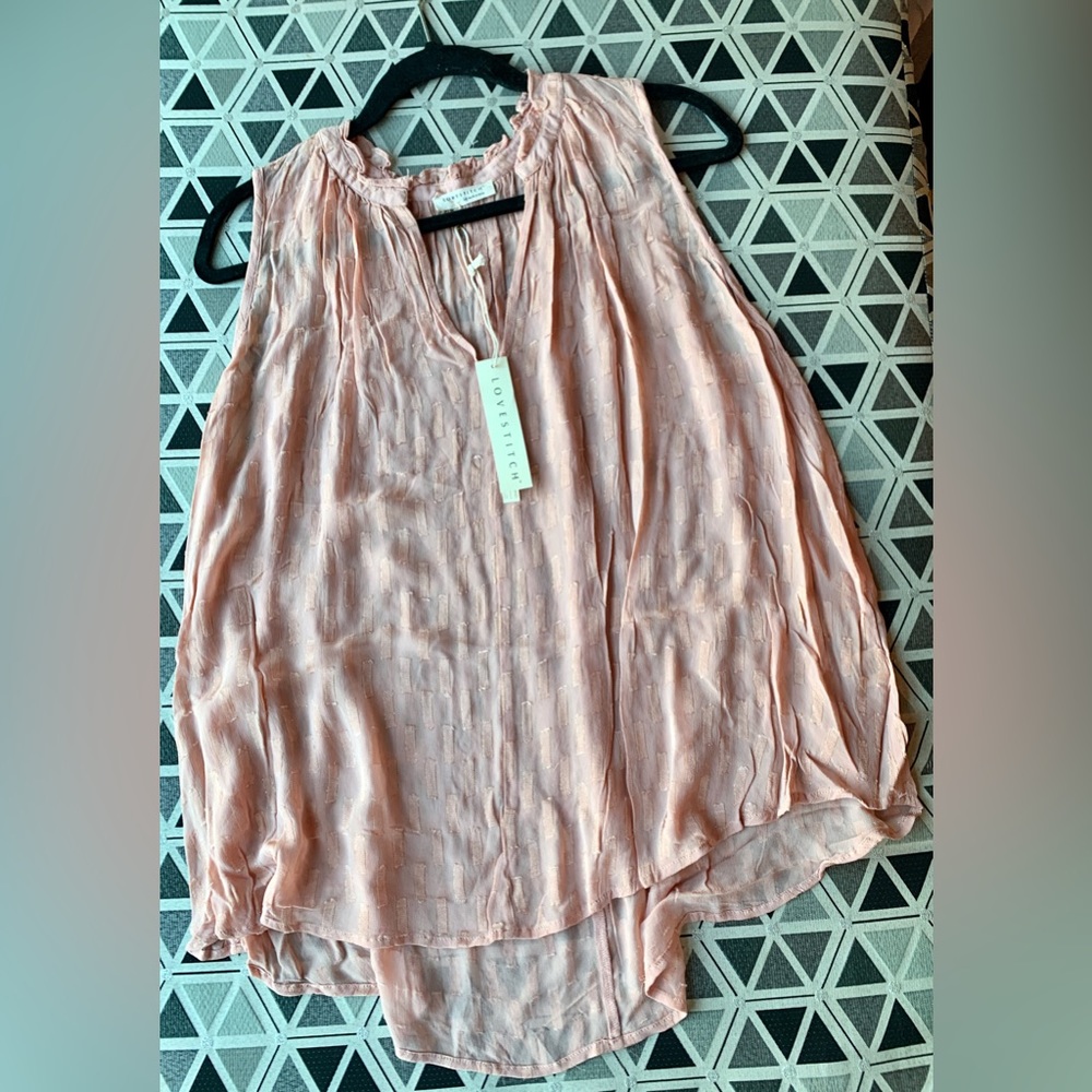 Salmon armless blouse 💗